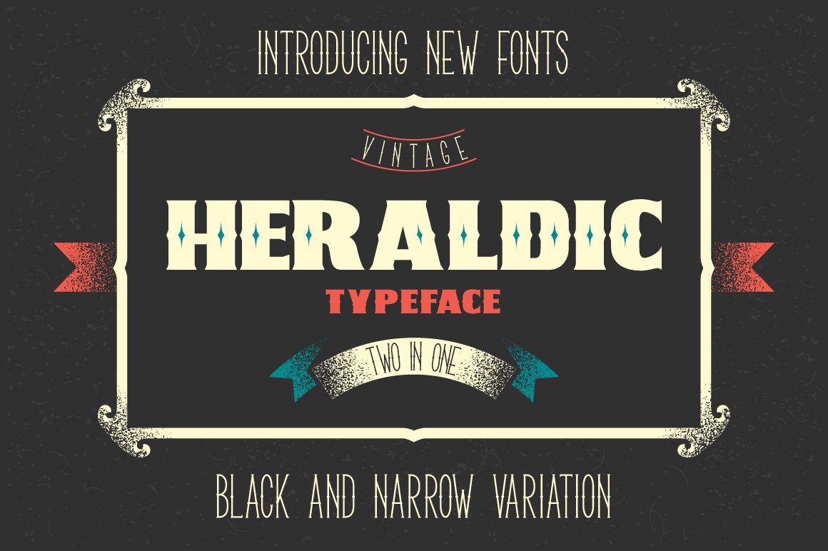 大标题字体 Heraldic Typefaces Set #