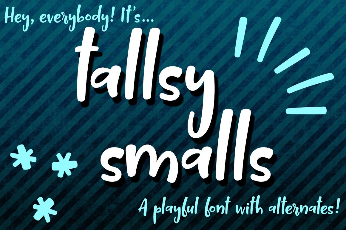 一个有趣的小字体 Tallsy Smalls a fun l