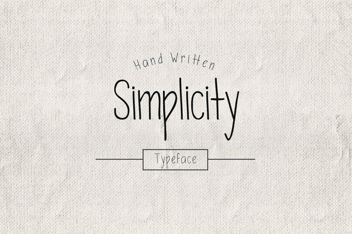 简单的手绘字体 Simplicity Hand Writte
