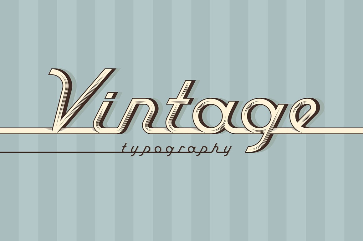 经典的字体 Vintage Auto vector lett