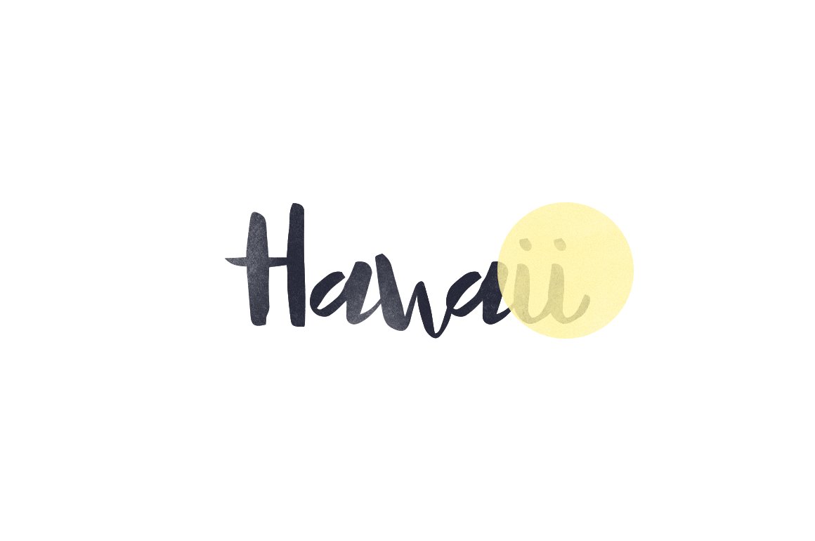 夏威夷风格的手绘字体 Hawaii — Script Fon
