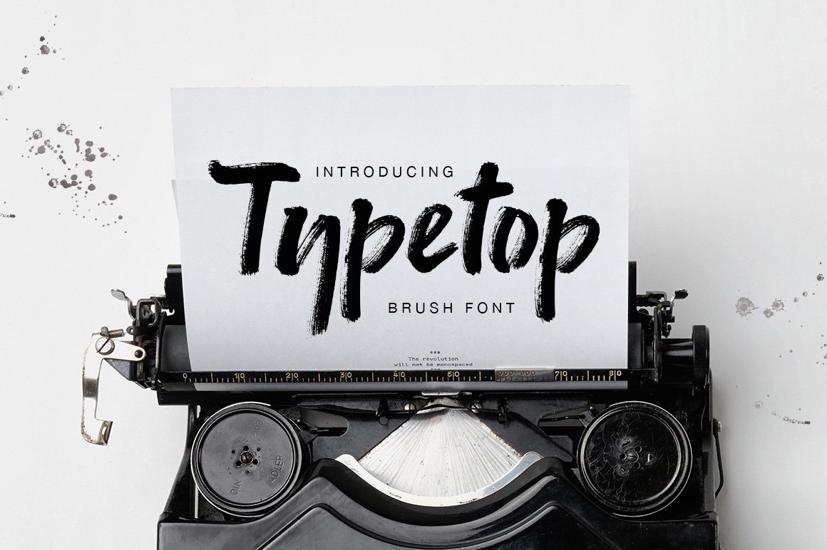 手绘大气书法英文字体 Typetop Font #12055