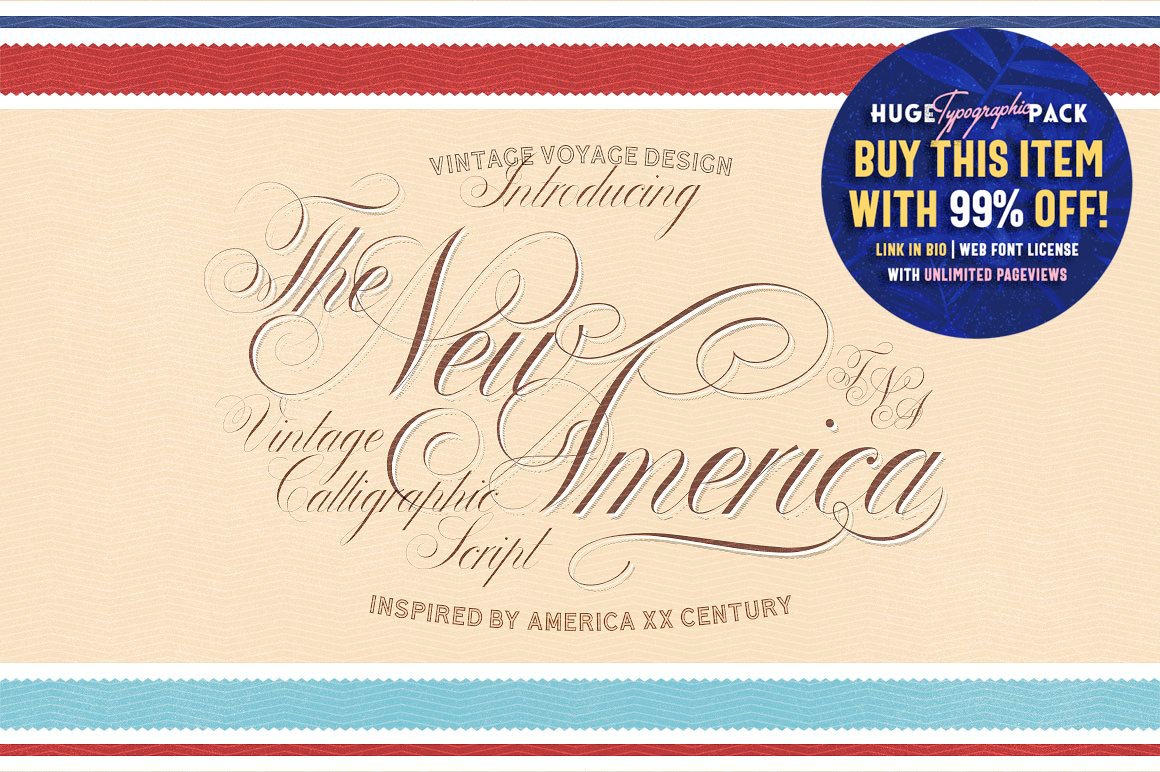 怀旧的手绘字体 The New America #16840