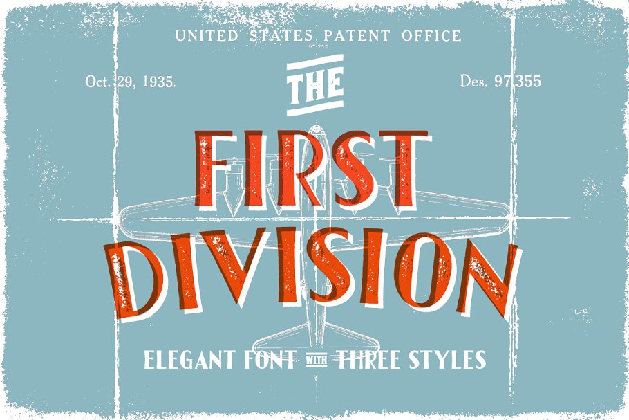 复古的字体 The First Division #8547