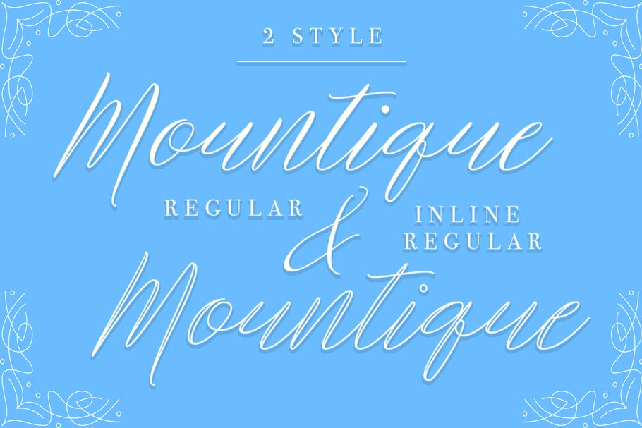 疯狂手绘字体 Mountique Typeface #750