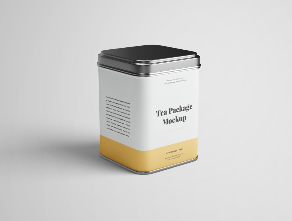 优质高品质高端铁罐茶叶包装盒子样机Tea Package M