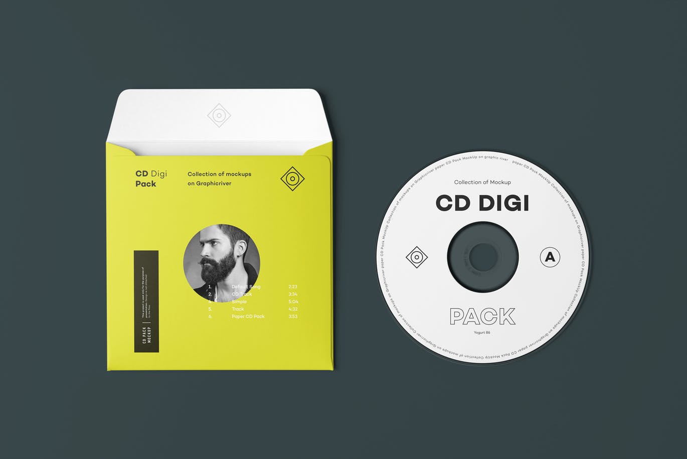 房地产CD光盘包装设计VI样机cd envelope moc