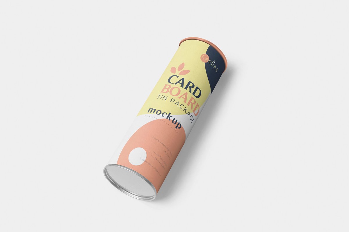 薯片零食纸筒包装样机模板Cardboard Tube  #3