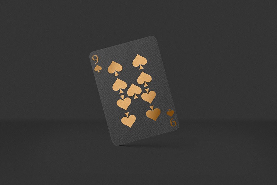 逼真质感的高品质扑克牌包装设计Poker Card Mock