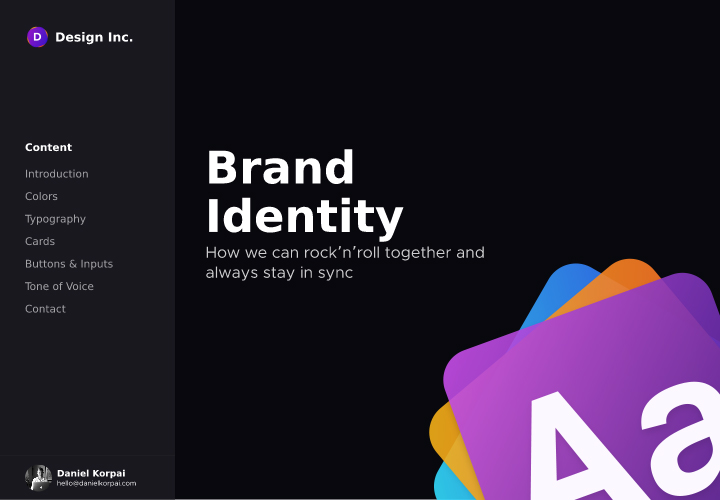 网页UI品牌配色字体标准工具包 Brand Identity