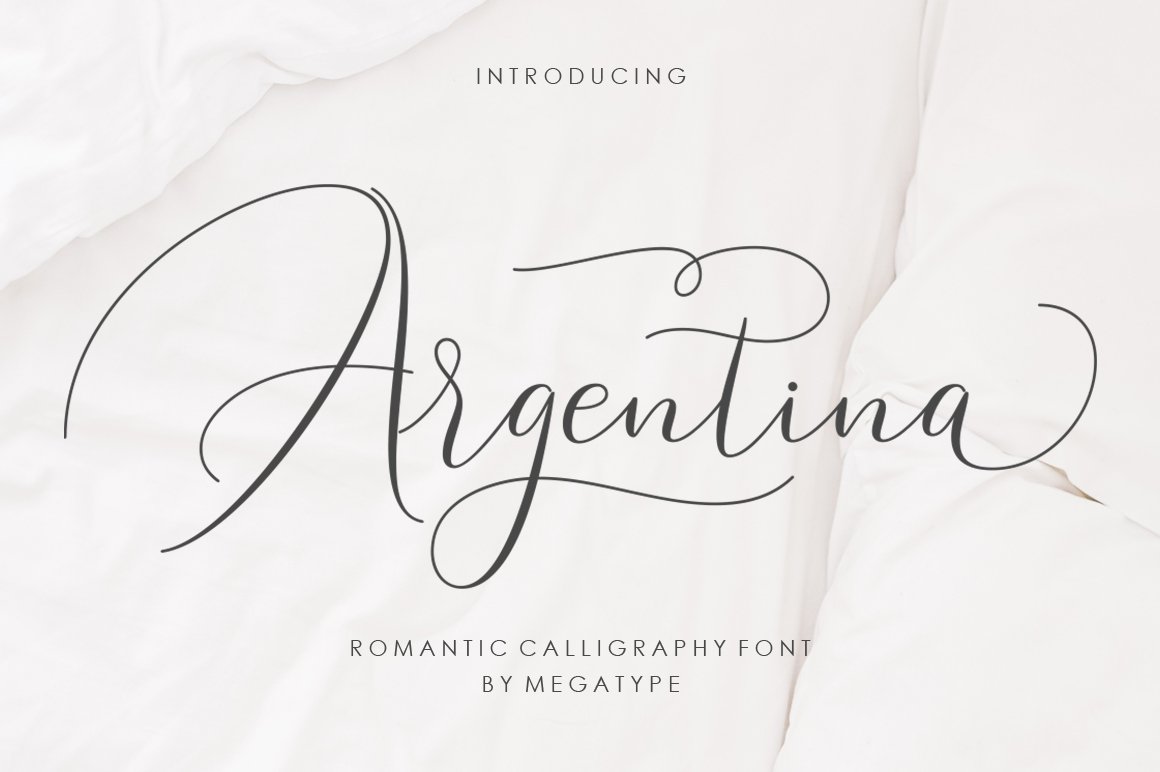 浪漫的阿根廷手写连笔英文字体 Argentina Scrip