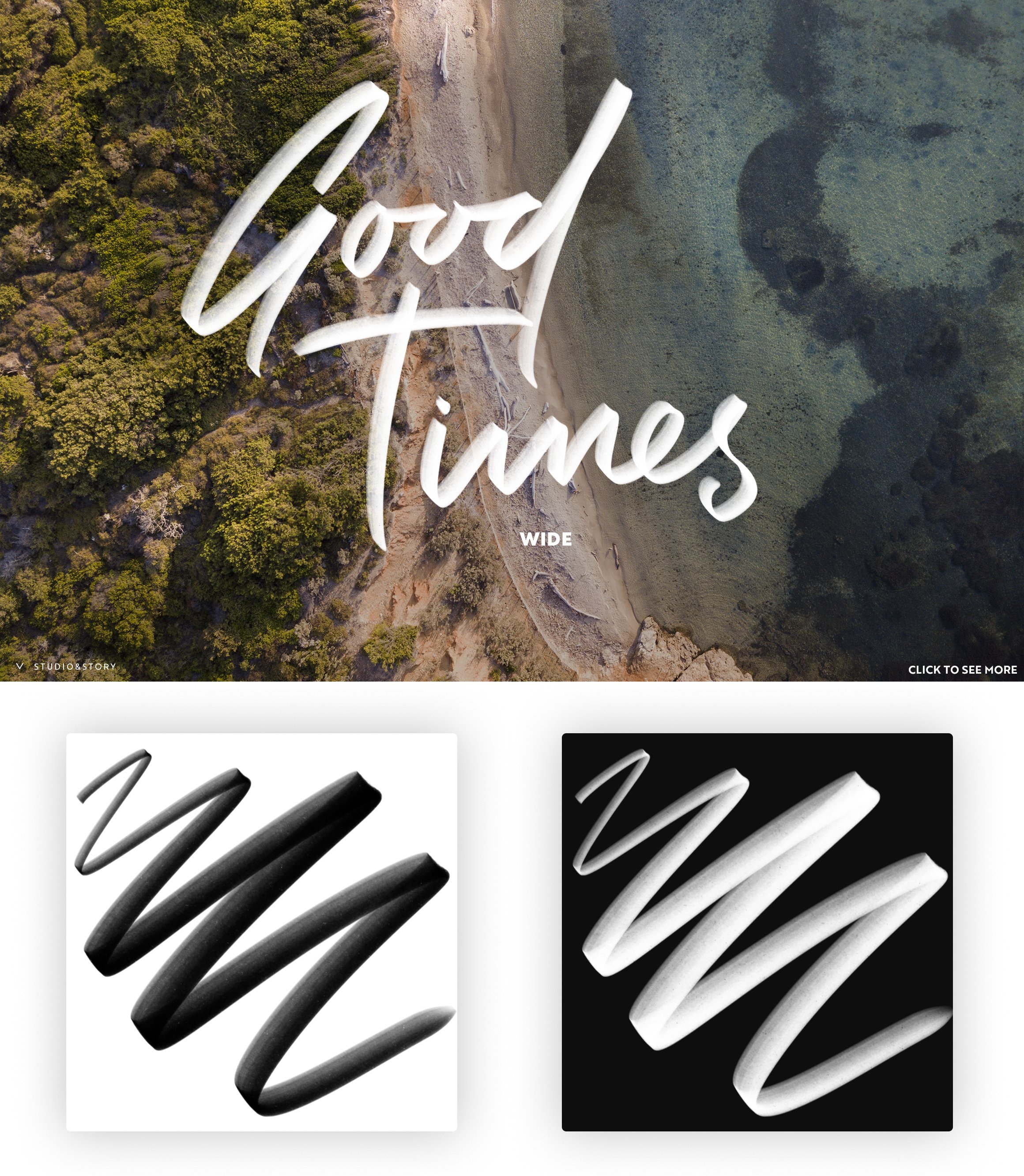 12个手写笔触笔刷 Lettering Brushes fo