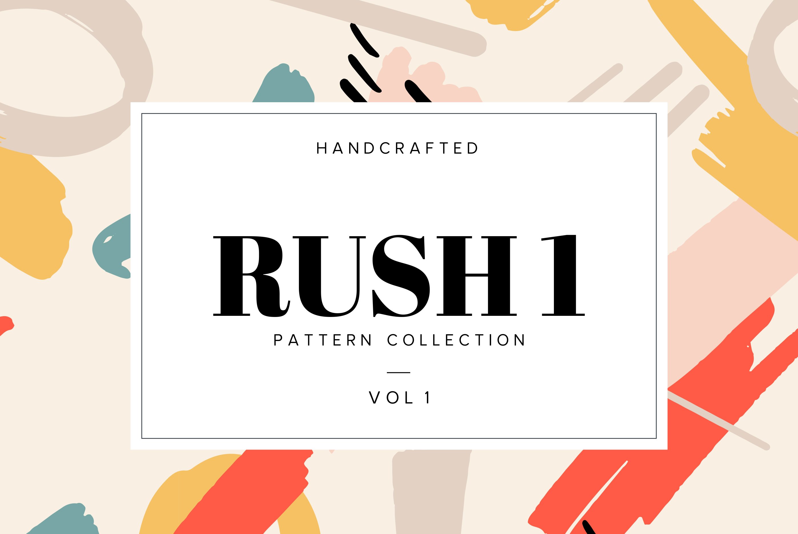 色彩鲜艳的手绘可爱抽象系列图案合集（第一卷）Rush Vol