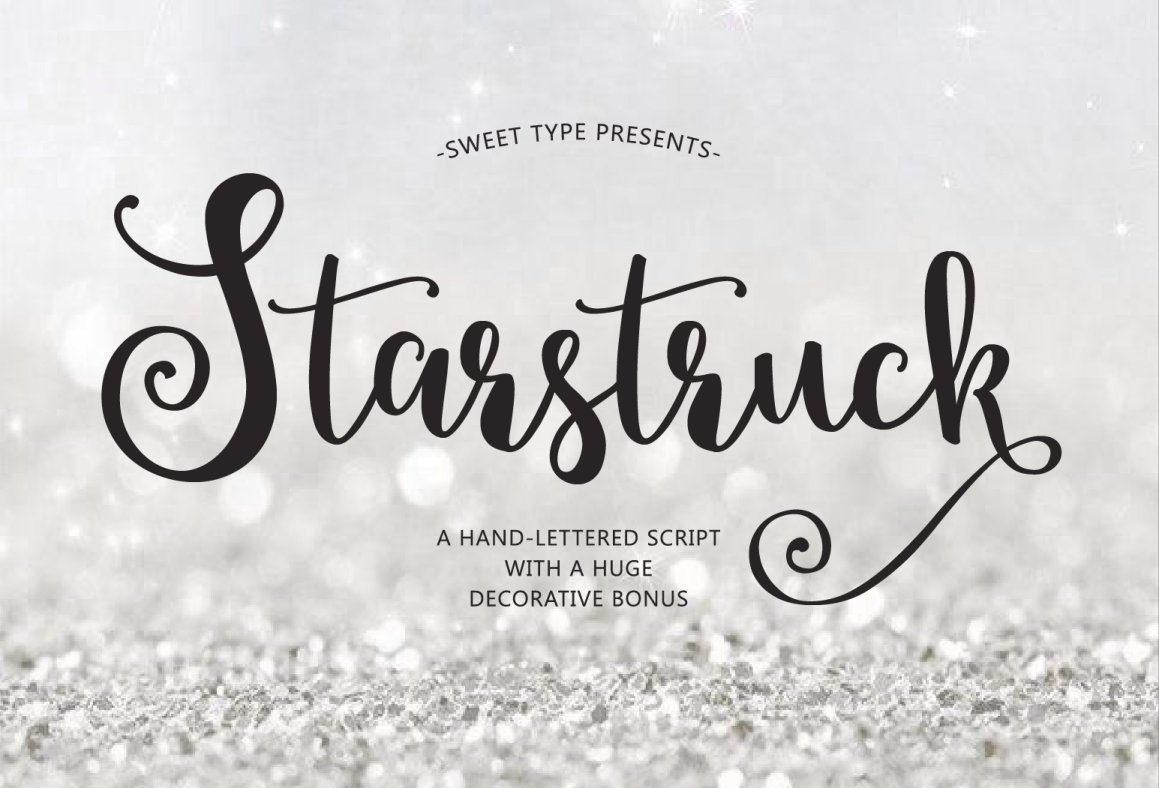 手写字体 Starstruck hand-lettered