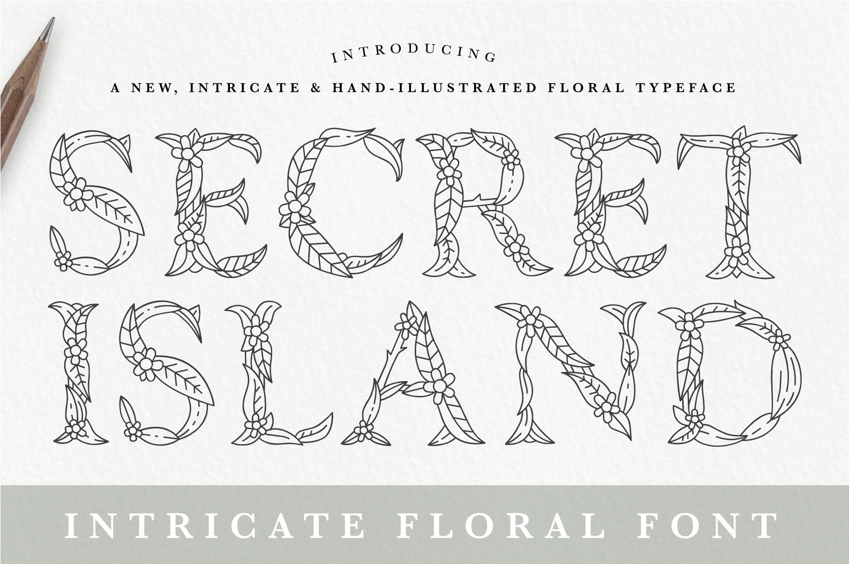 秘密花园花卉图形 Floral Secret Island