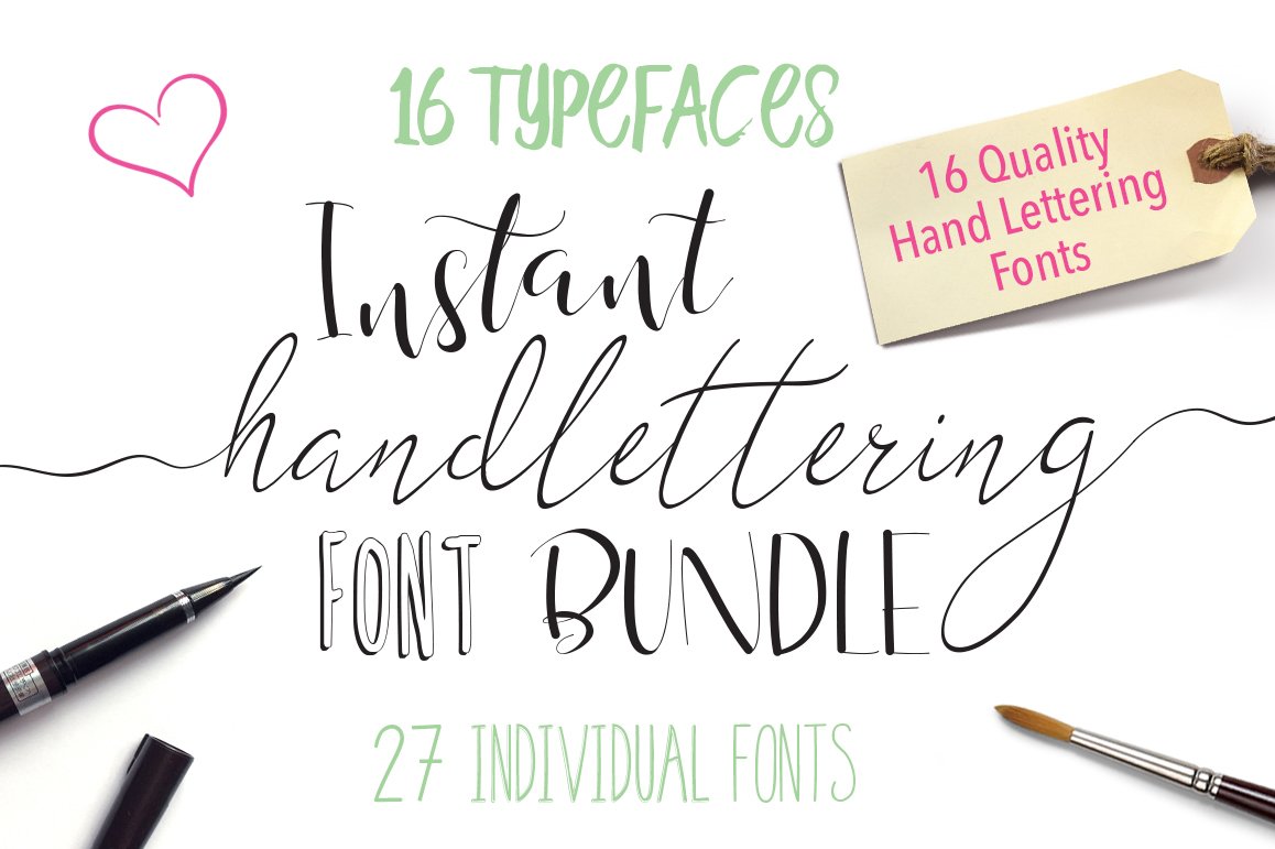 手绘字体 Font Bundle – Instant Han