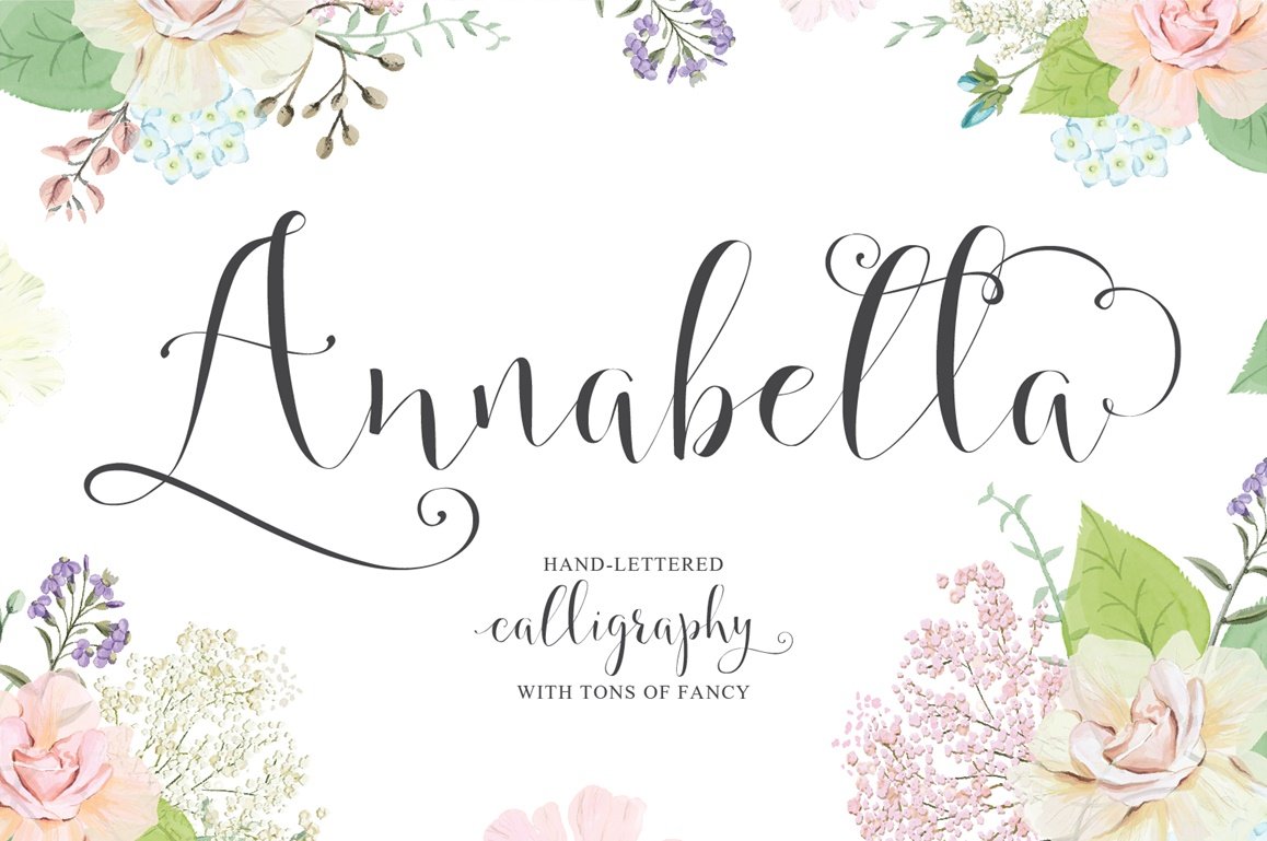 安娜贝拉书法脚本字体 Annabella Calligrap