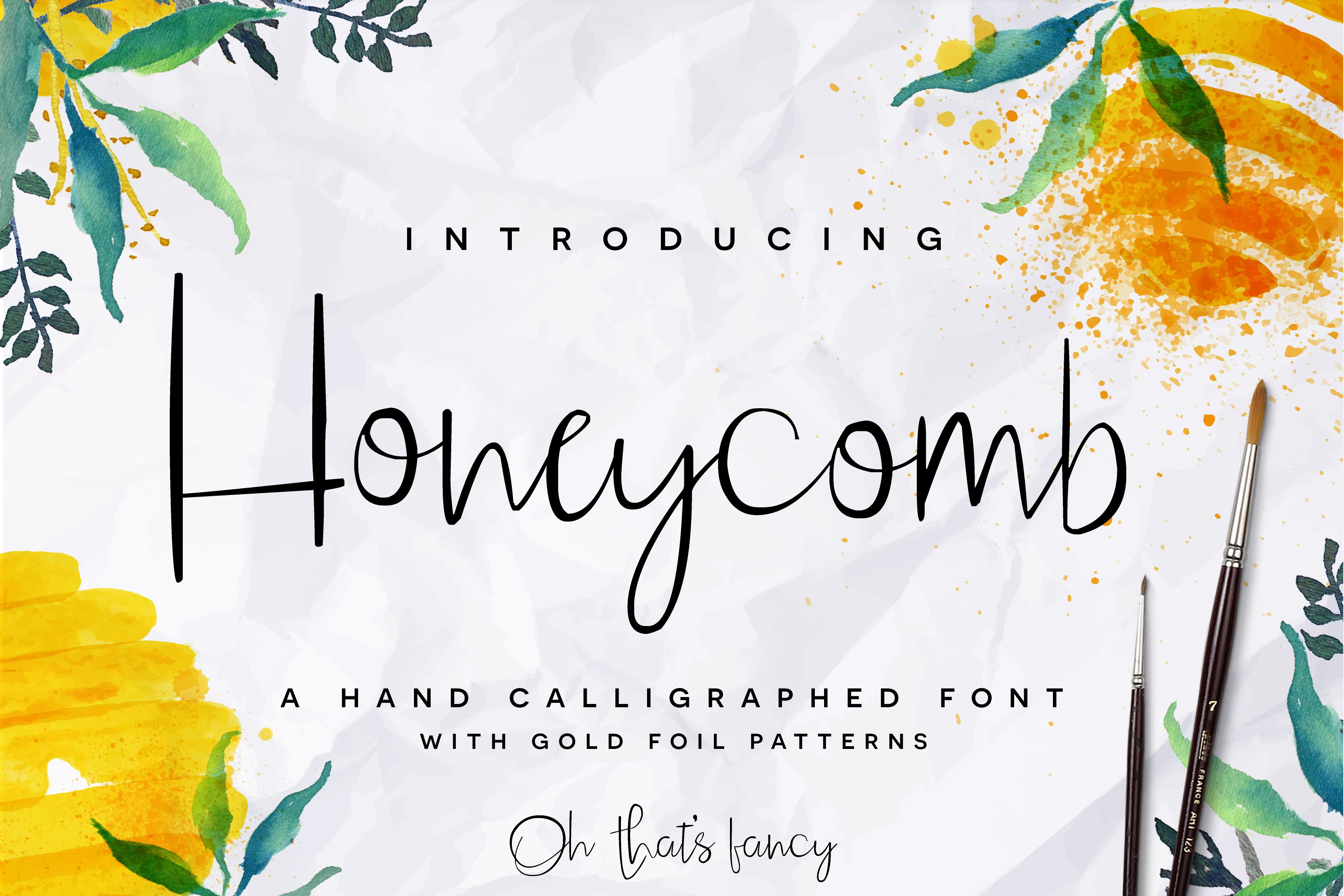 轻松手绘的字体 Honeycomb Font Bonus