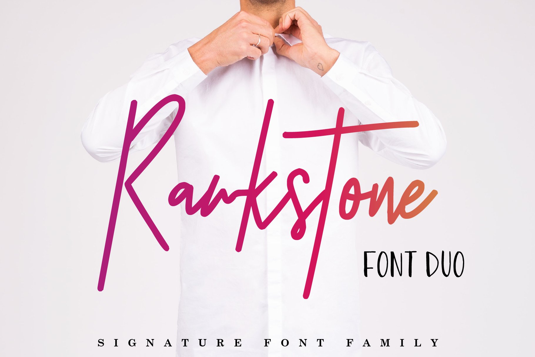 大气的手写签名英文字体 Rawkstone Font Duo