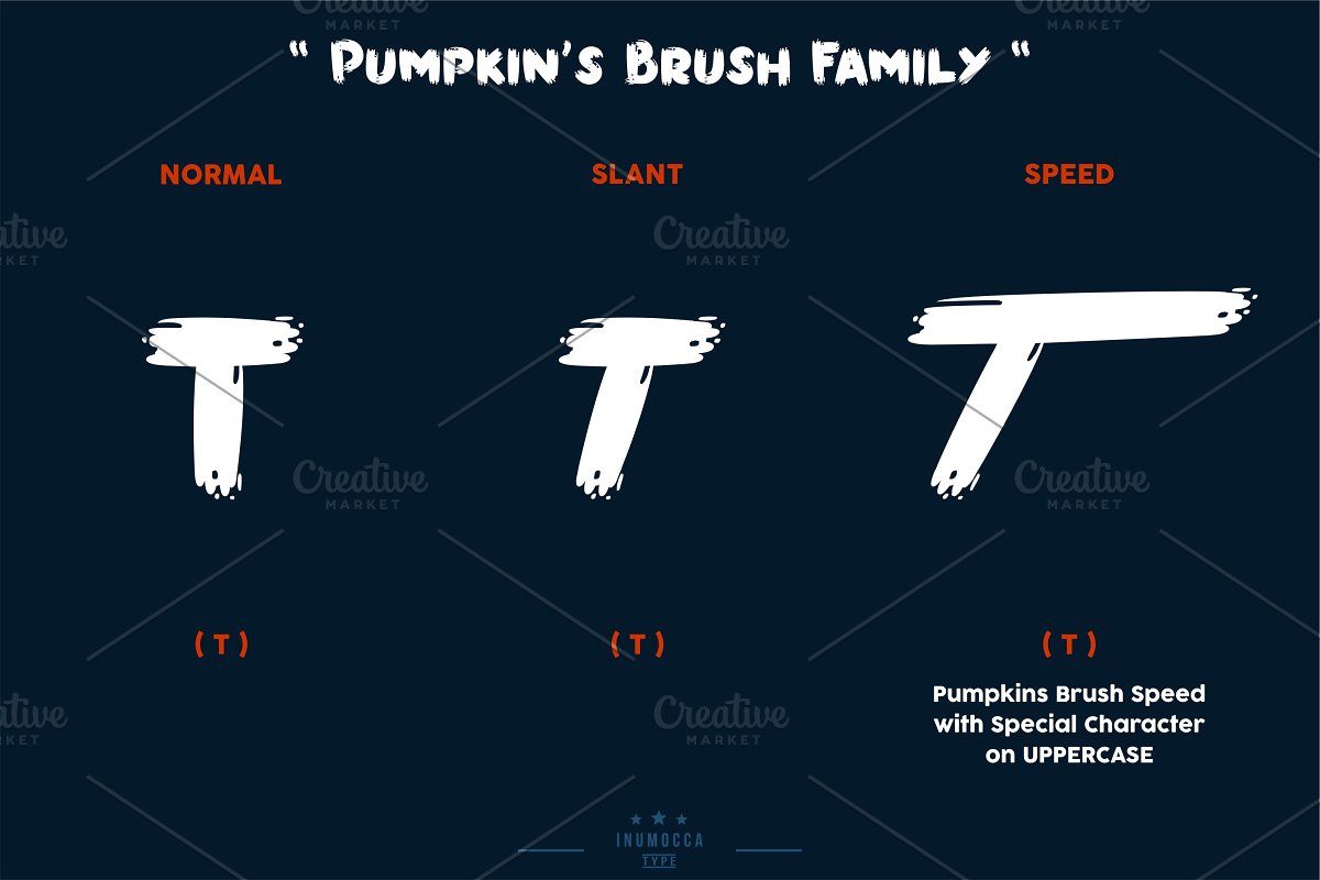 万圣节风格字体套装 Pumpkin’s Brush #190