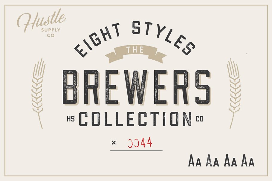 复古正式的字体 The Brewers Font Colle