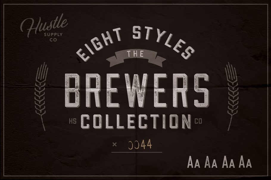 复古正式的字体 The Brewers Font Colle