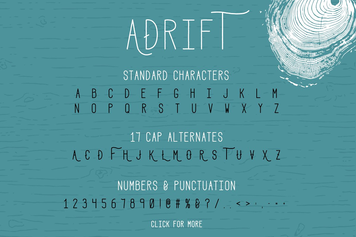 时尚手绘字体 Adrift Font   Extras #2