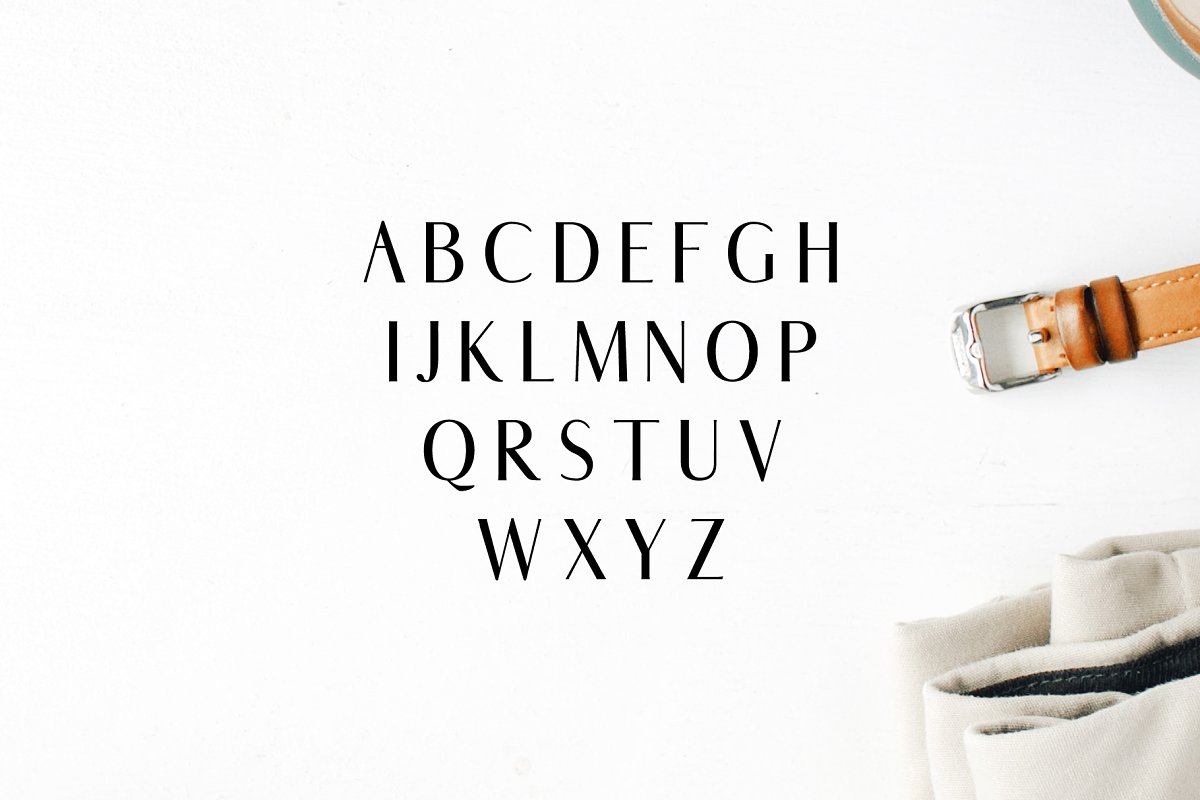 时尚的无衬线字体 Abiah Sans Serif 5 Fo