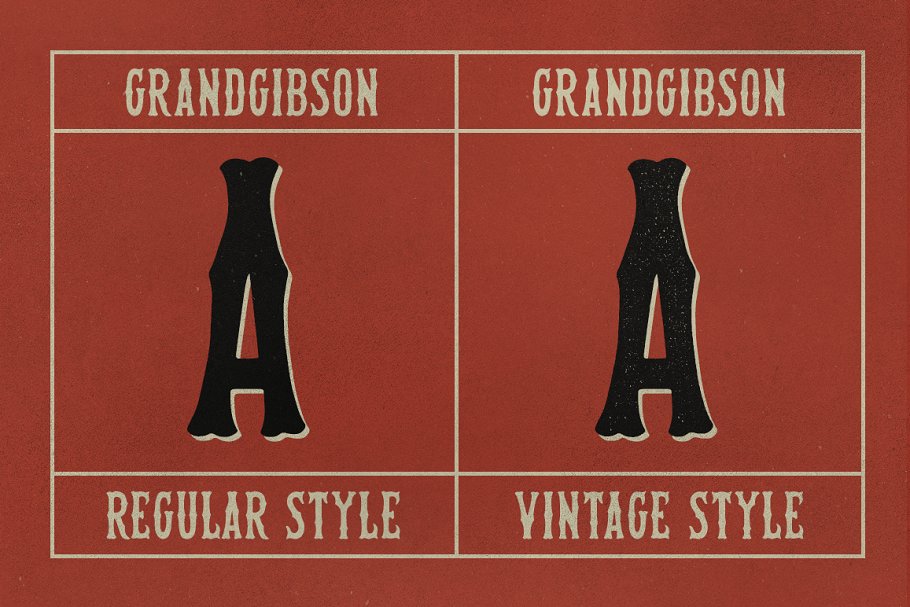 复古的字体 GrandGibson Typeface #11