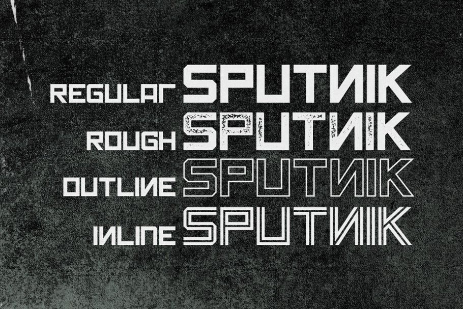 人造卫星风格的字体 Sputnik Typeface #28