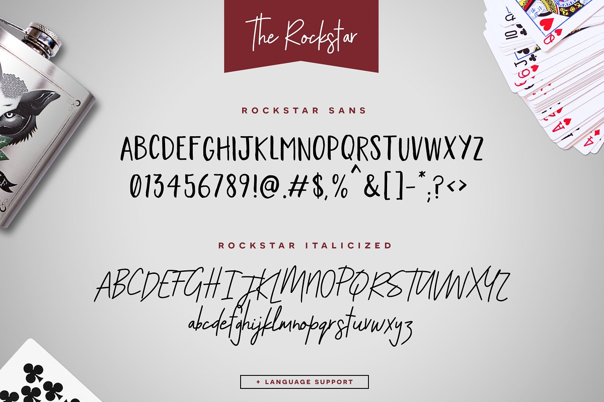 大气的手写英文字体 The Rockstar Font Du