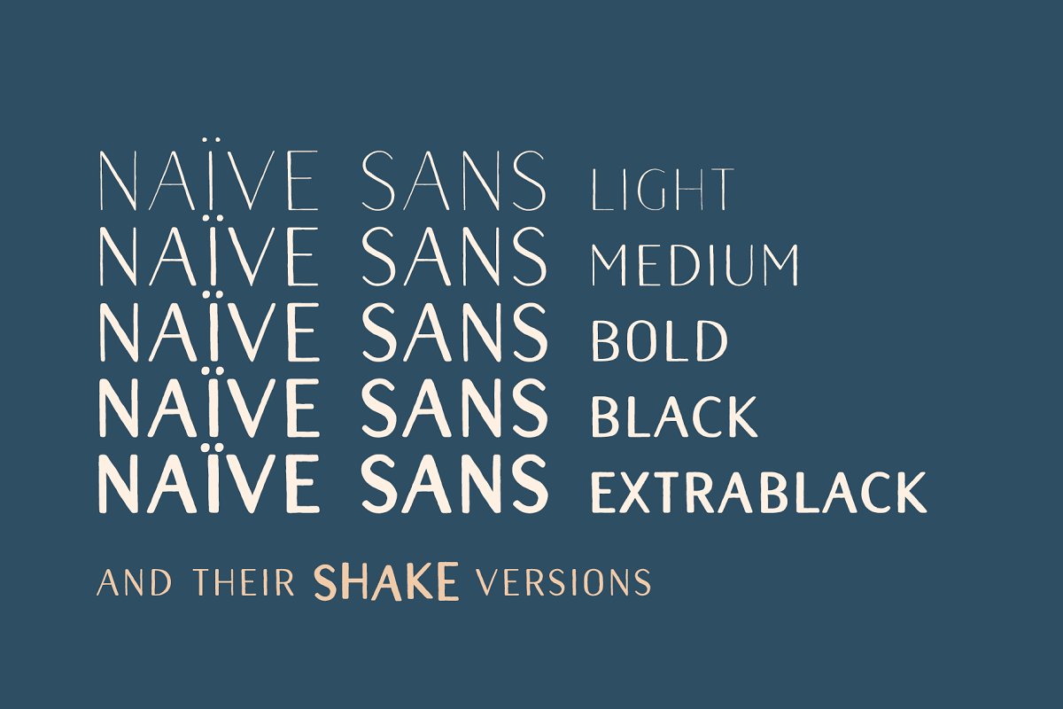 漂亮的字体 Naive Sans Font Pack #13