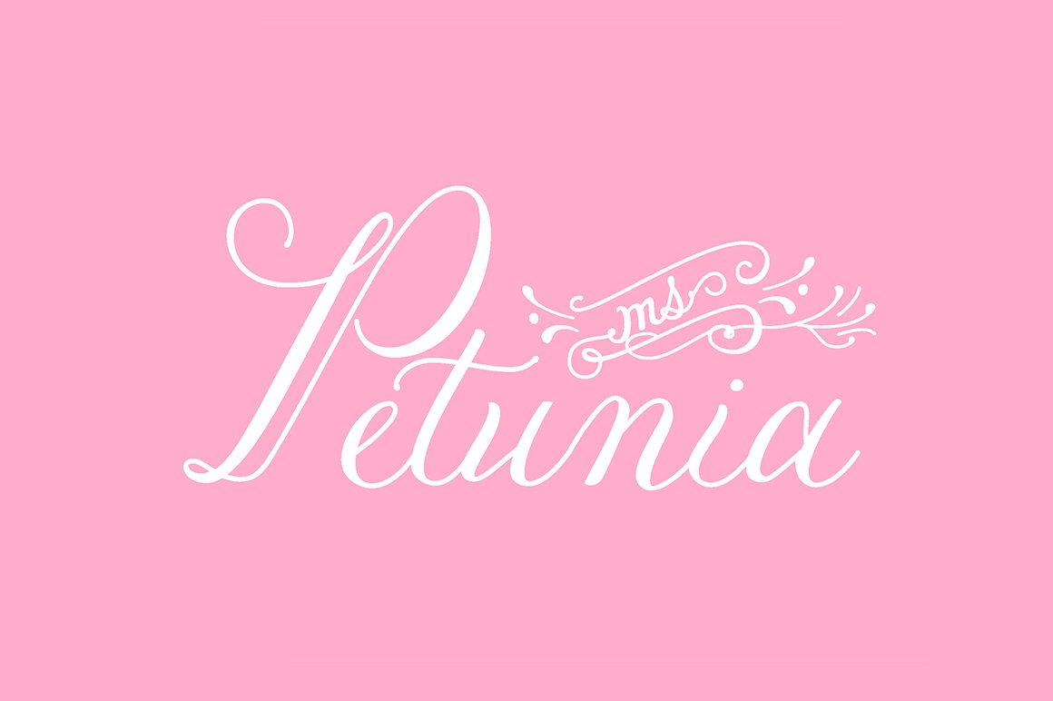 柔和的手写字体 Petunia #766482