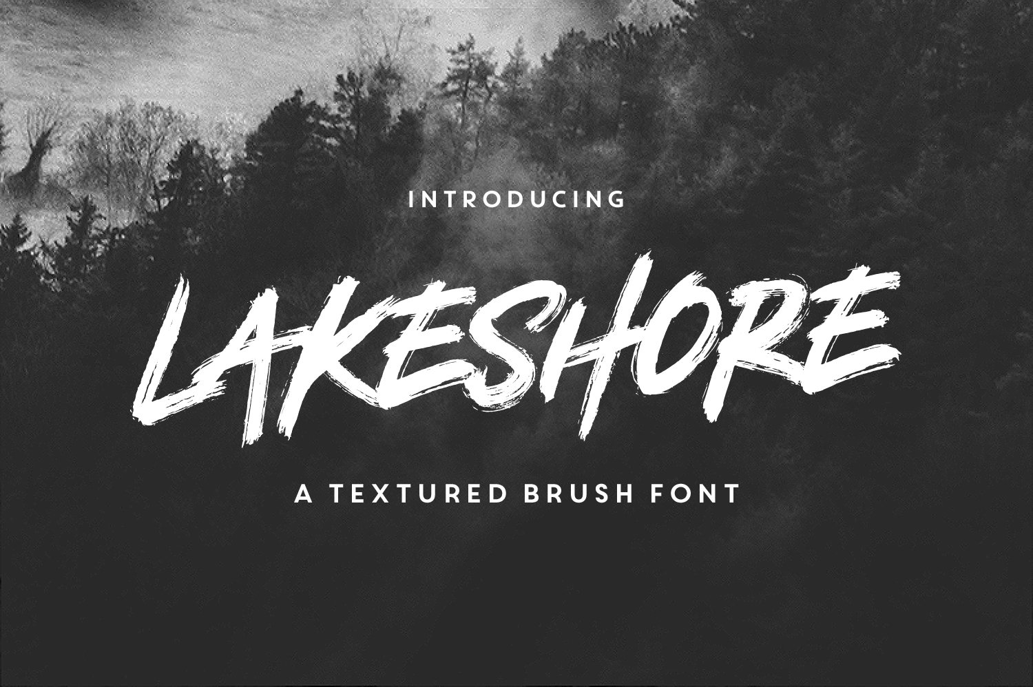 大气的笔刷效果的字体 Lakeshore Brush Fon