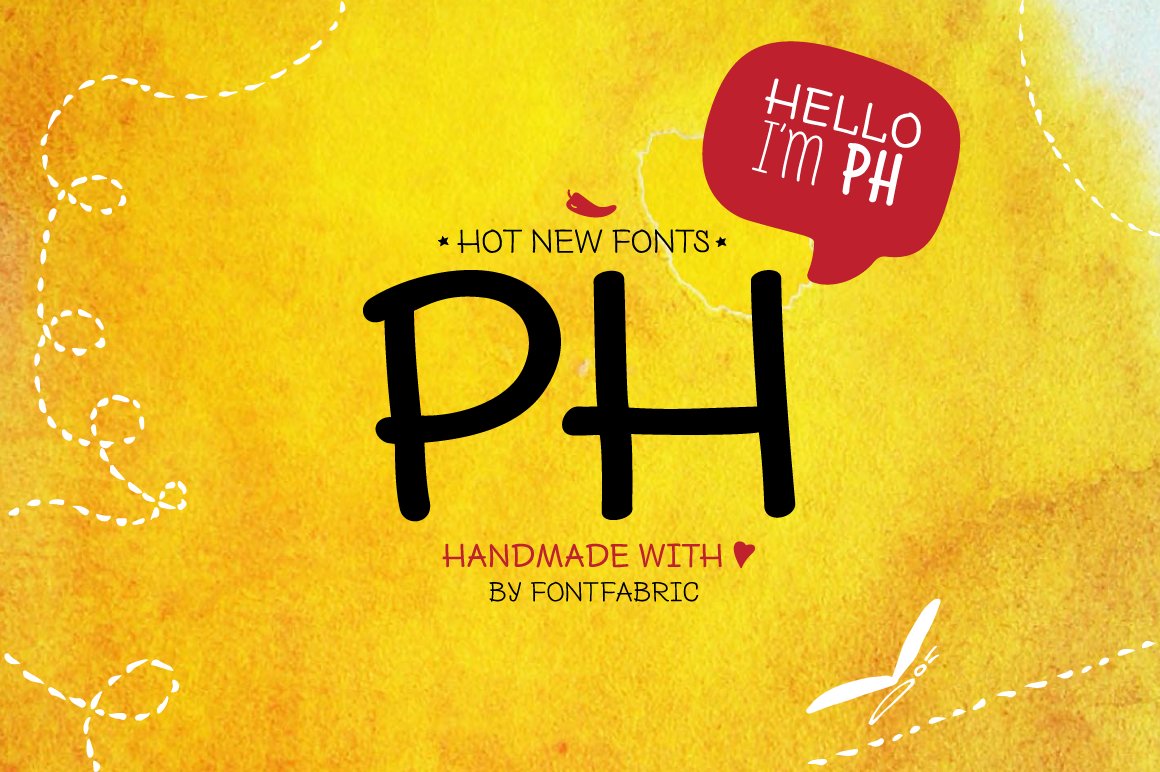 PH手绘字体包 PH – 96 Handmade Fonts