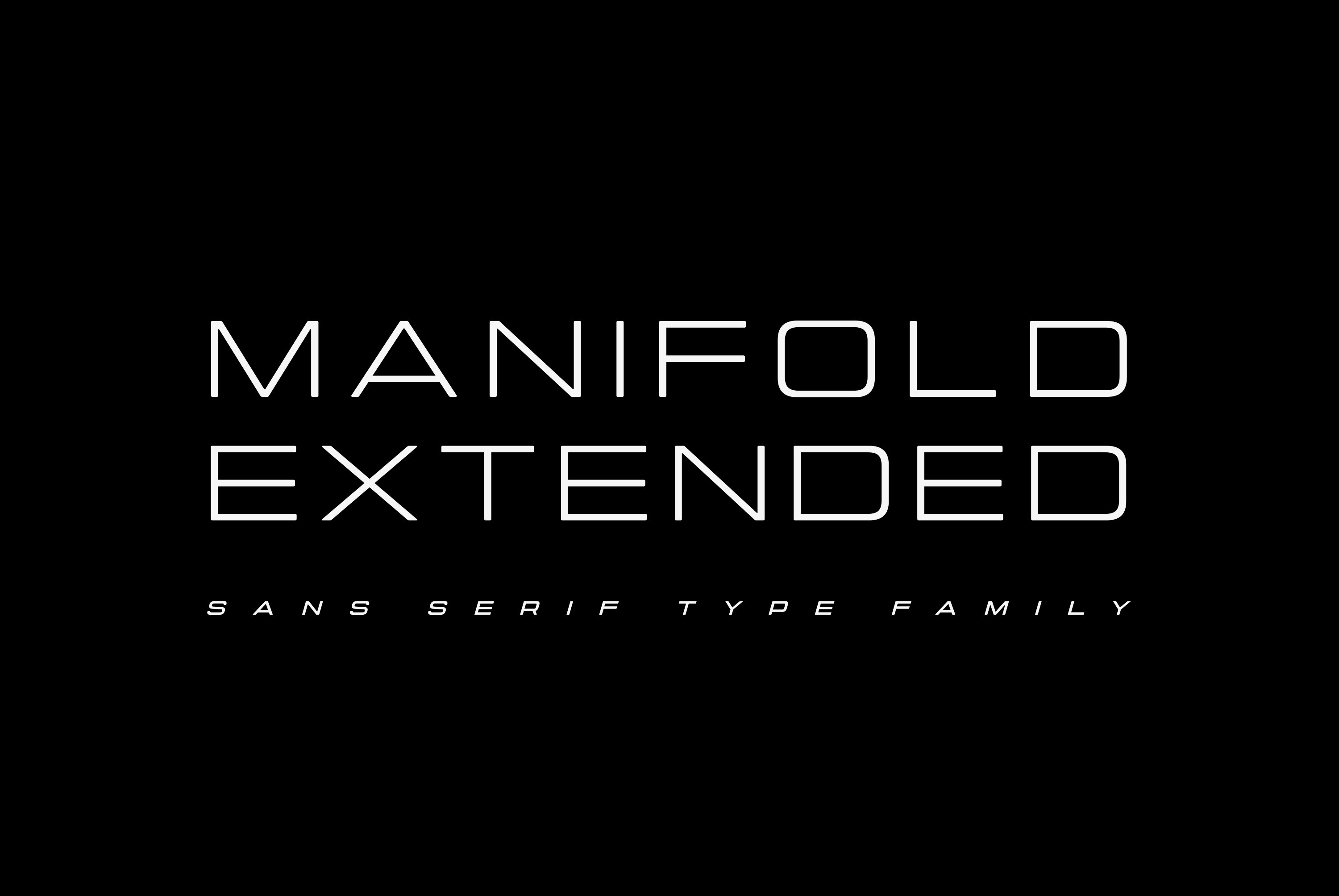 细长无衬线字体字体 Manifold Extended CF