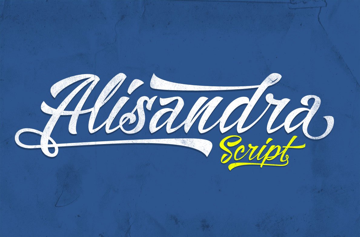 霸气的手绘英文字体 Alisandra Script #33
