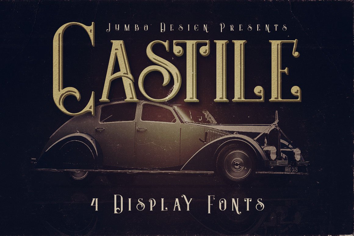城堡神秘风格的字体 Castile 4 Display F