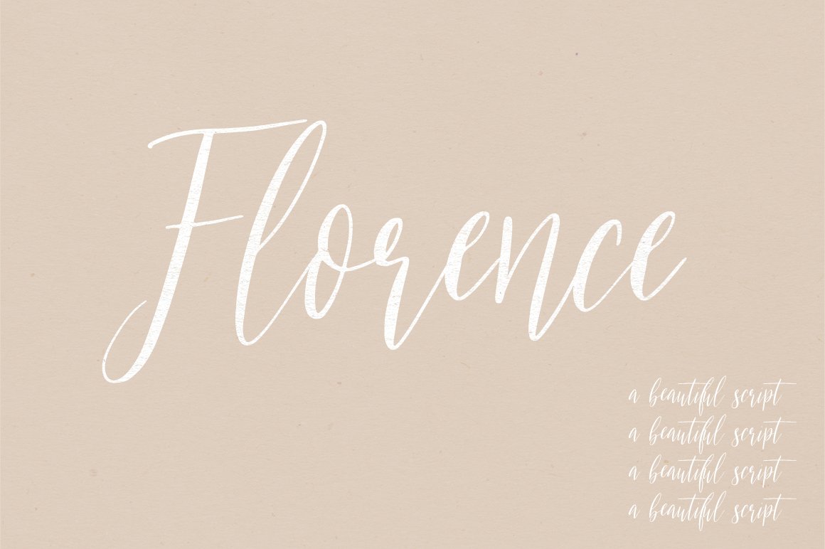 漂亮的手绘英文字体 Florence A Beautifu