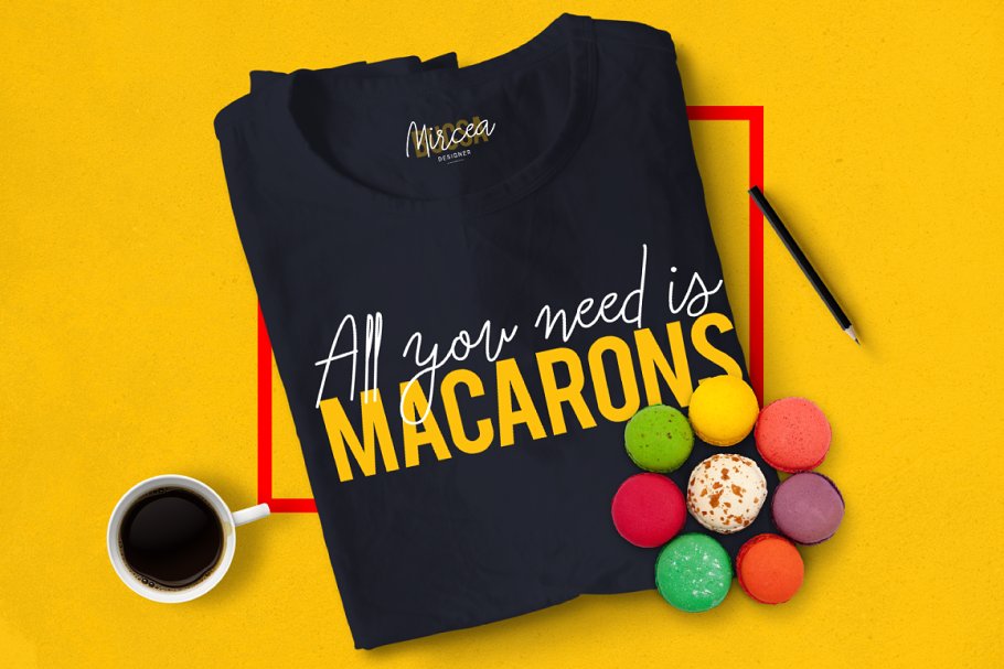 马卡龙签名字体 Macarons Font and Extr