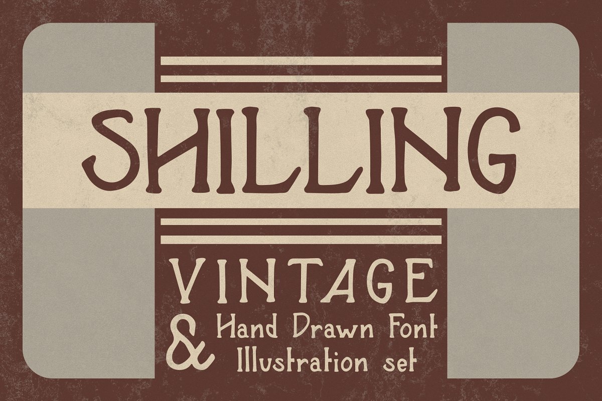 经典的设计字体 Shilling Font #573623