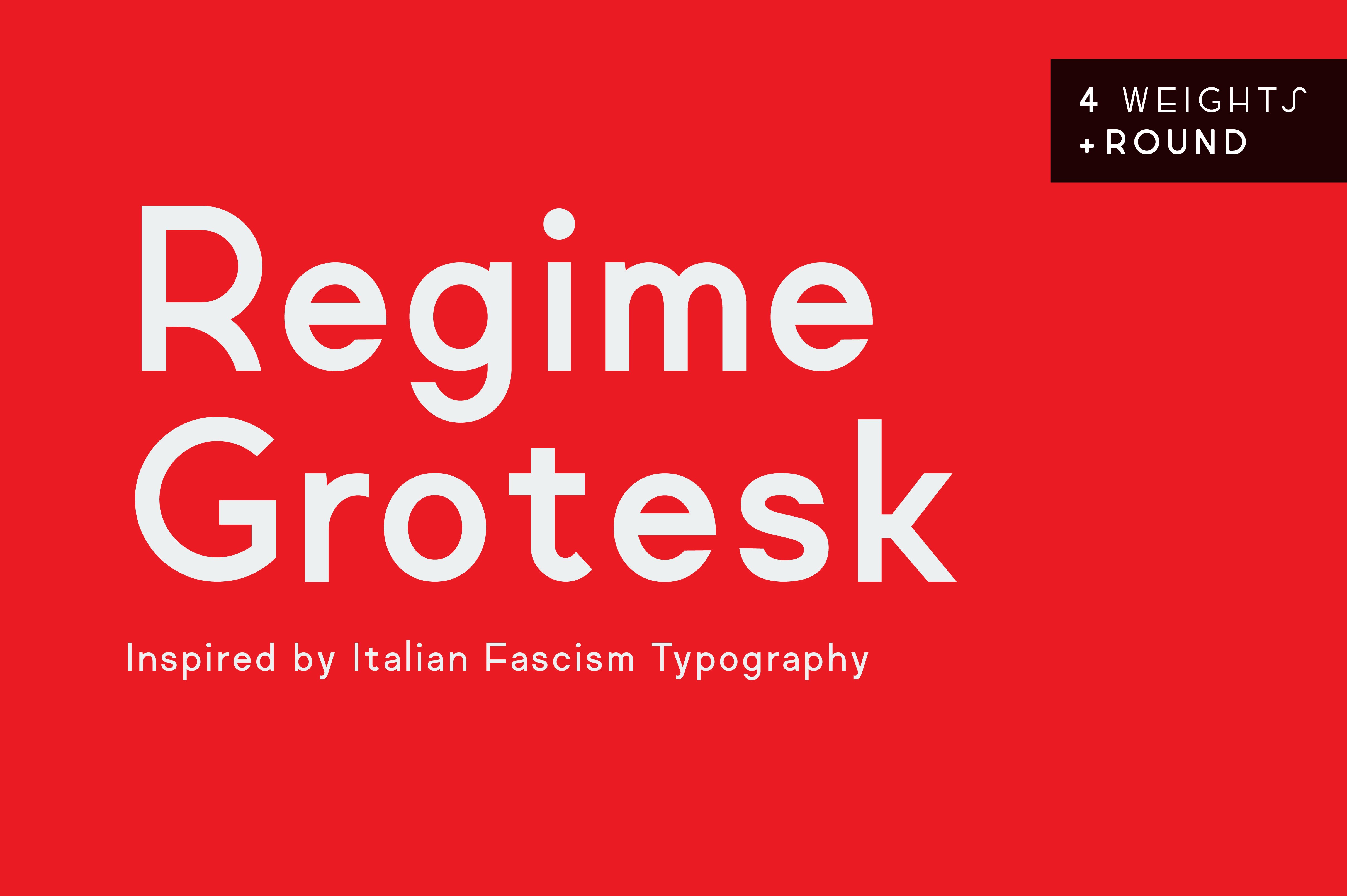 时尚现代的高端英文无衬线字体Regime Grotesk #