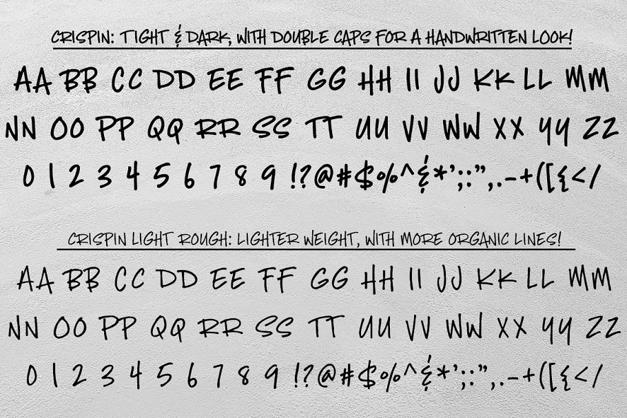 特别的手绘手工字体 Crispin handwritten