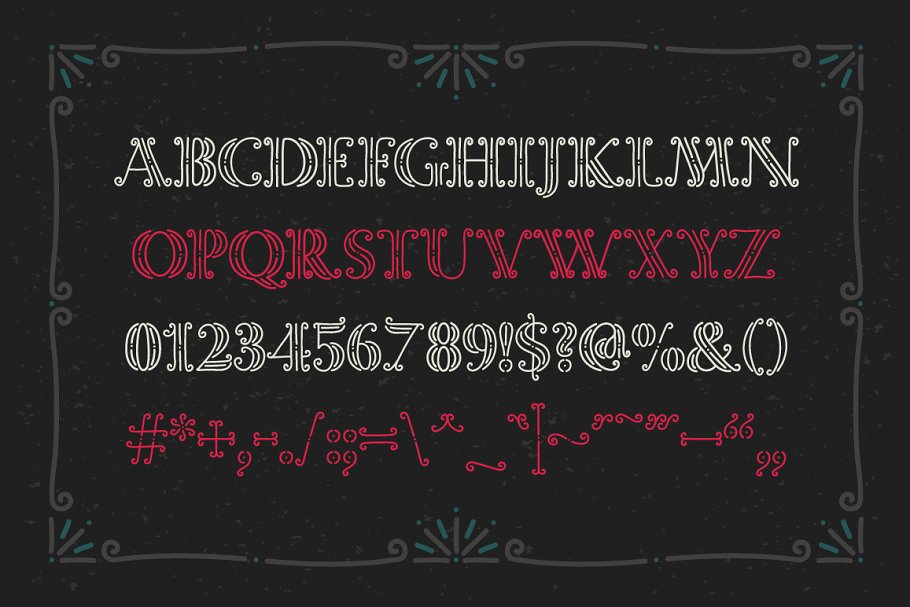 魔幻卷曲装饰的字体 Decorative font Magi