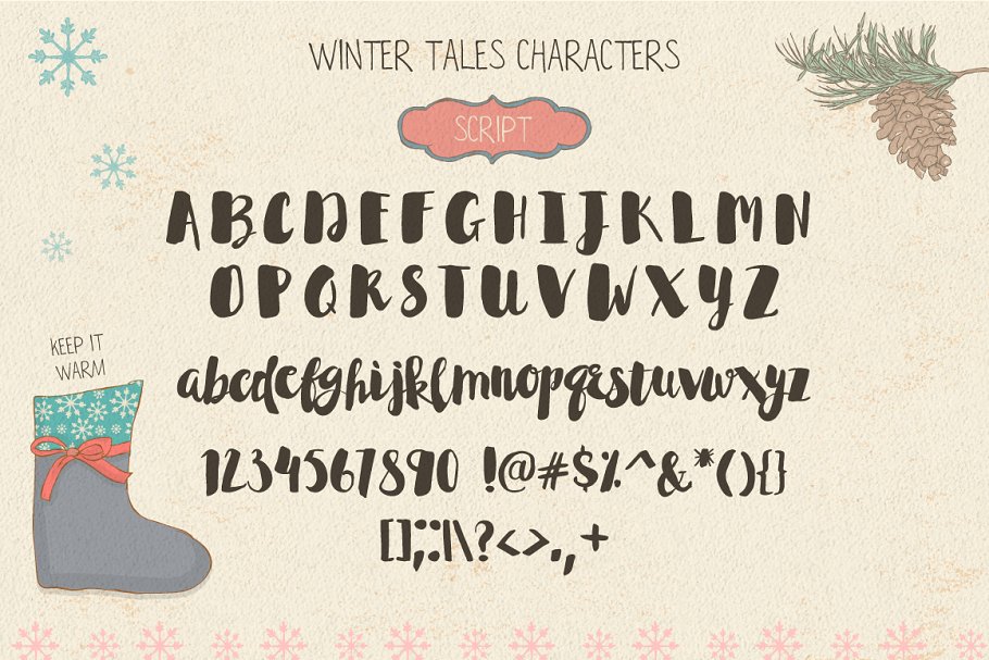 冬季味道的字体图形素材 Winter Tales – coz