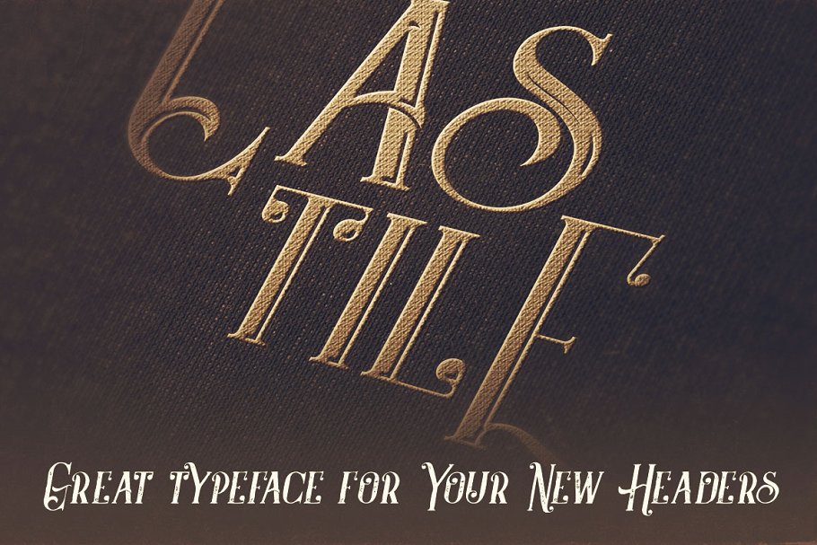 城堡神秘风格的字体 Castile 4 Display F