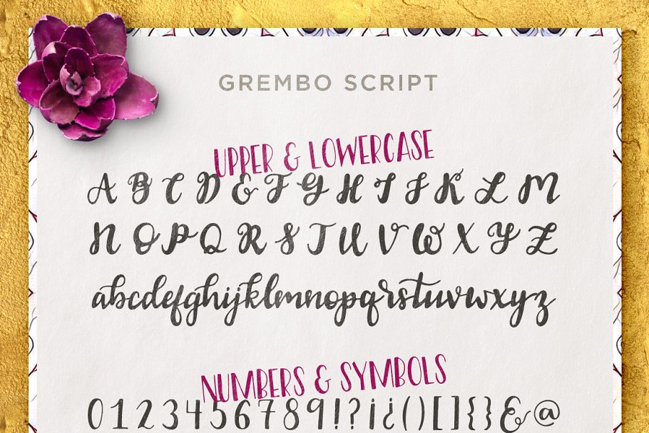 柔和漂亮的手写字体 Grembo Font Duo #118
