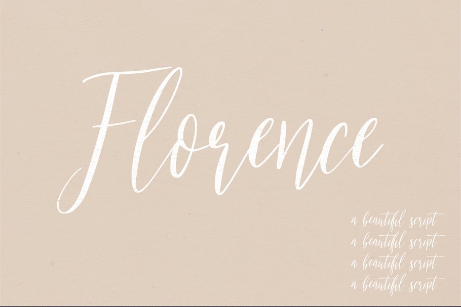 漂亮的手绘英文字体 Florence A Beautifu