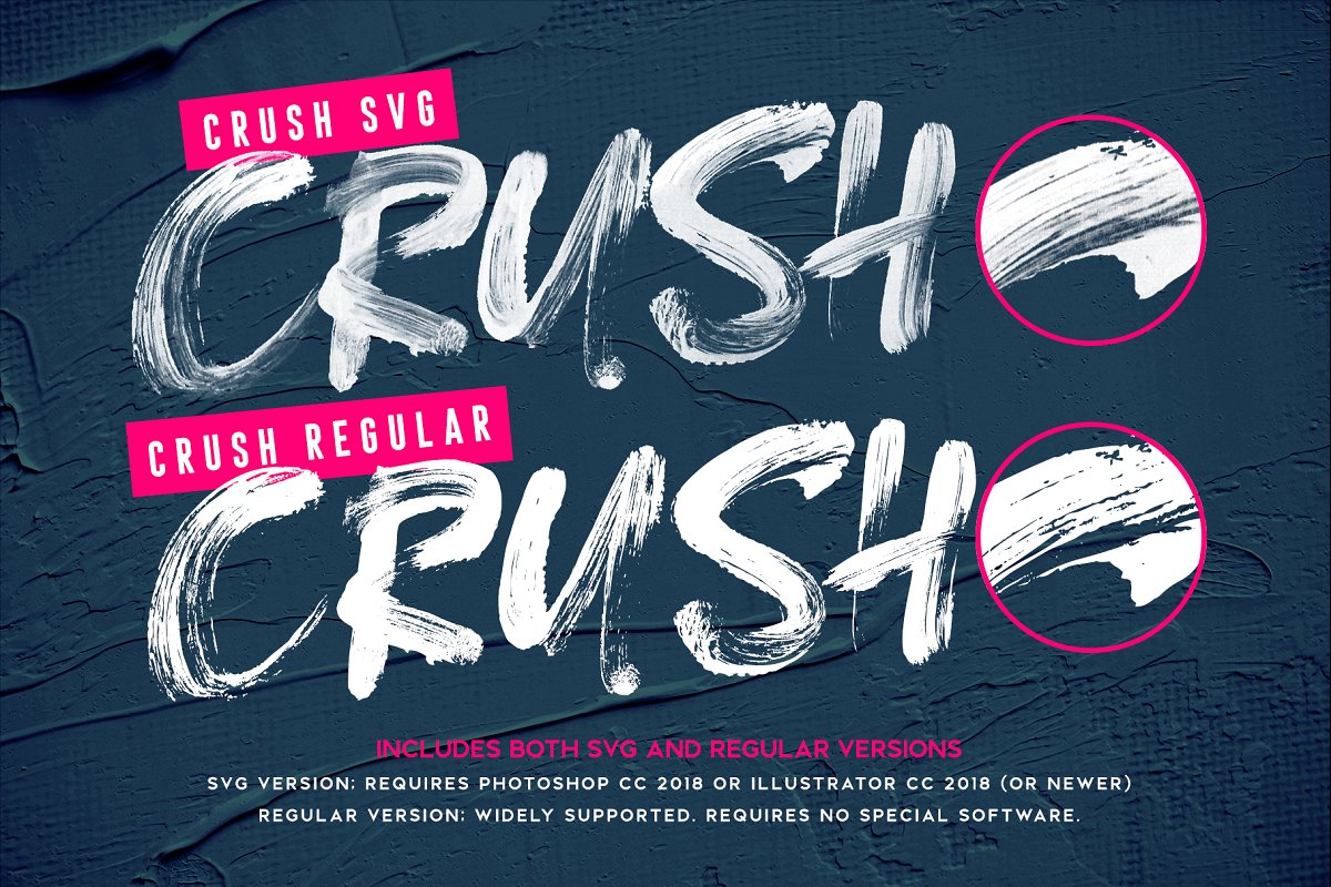 笔刷肌理背景纹理 CRUSH SVG Font #27054