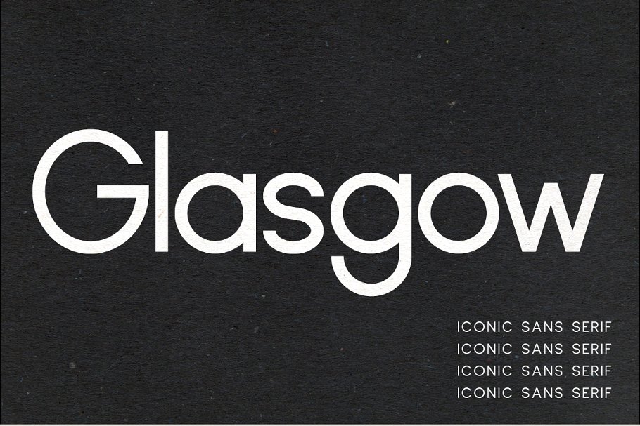 时尚的字体 Glasgow Iconic Sans Ser